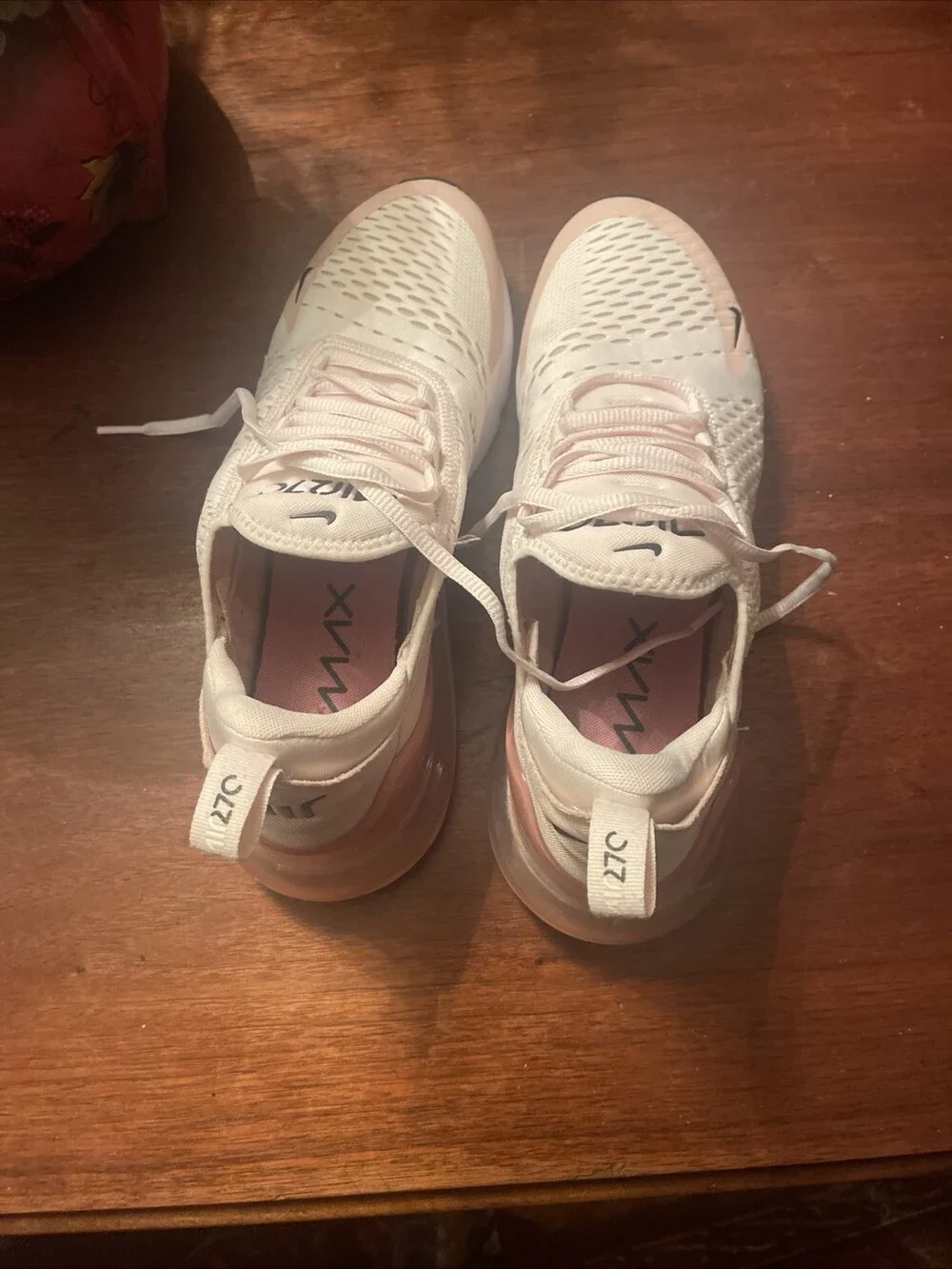 Nike Air Max 270 Light Pink White Womens size 11 Running Sneakers AH6789-604
